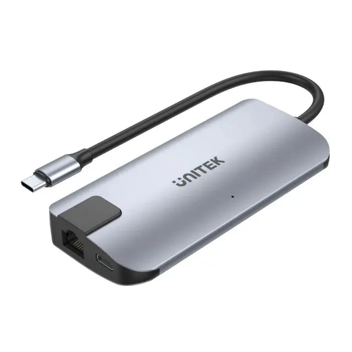 D1028A, UNITEK,5-In-1 USB3.1 10Gbps Multi-Port Hub (2-Port USB-A 10Gbps+HDMI 4K60Hz+RJ45+PD 100W), Space Grey