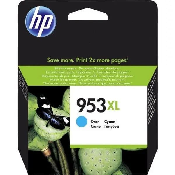 HP 953XL Cyan Ink Cartridge (High Yield) F6U16AE