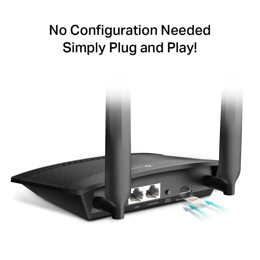 TP-Link, TL-MR100, 300Mbps Wireless N 4G LTE Router