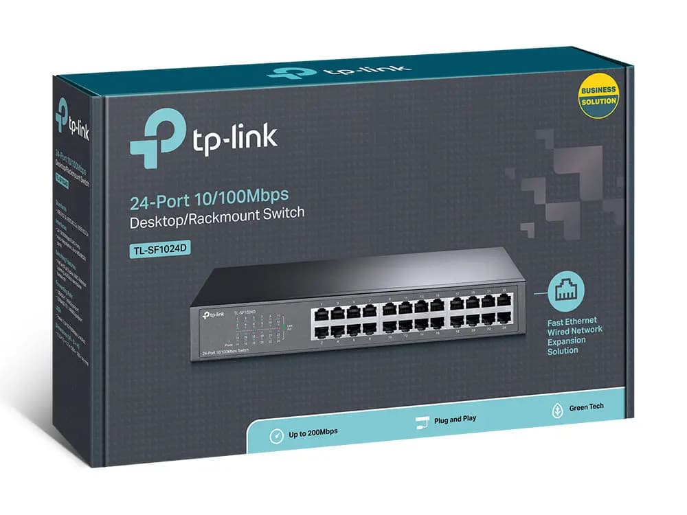 TP-Link, TL-SF1024D, 24-port 10/100 Switch, 24 10/100M RJ45 ports