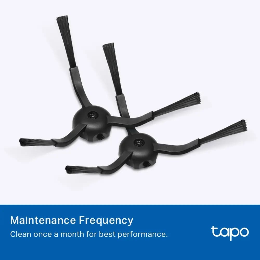 TP-Link, Tapo RVA105, Robot Vacuum Replacement Kit Main Brush ×1, Side Brush ×2, Washable HEPA Filter ×2