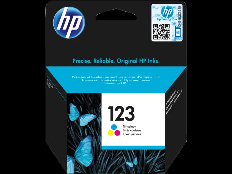HP 123 Tri-color Ink Cartridge, F6V16AE.