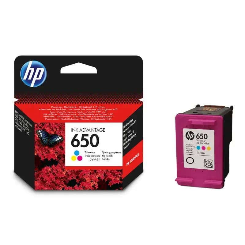 650 HP, Tri-Color Ink Cartridge CZ102AE