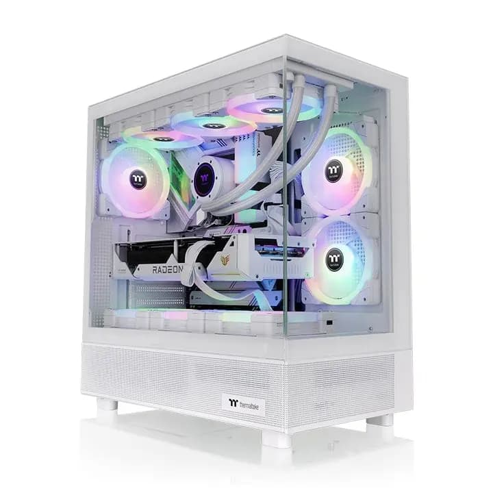 Thermaltake, View 270 Plus TG ARGB Snow Mid Tower Chassis Case White.