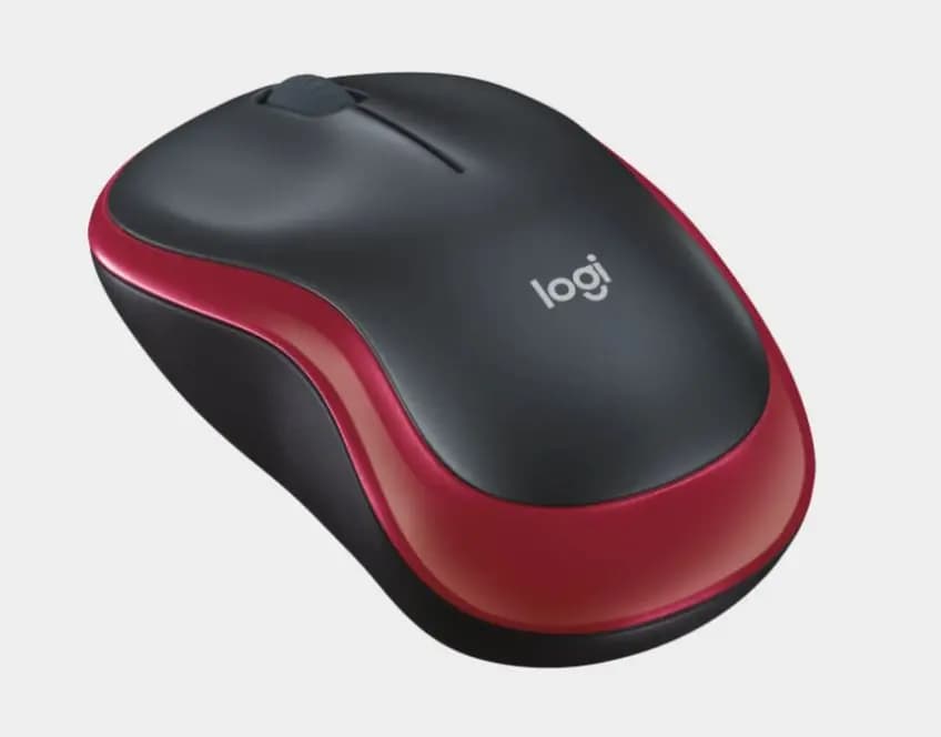 logitech, M185, Mouse Red