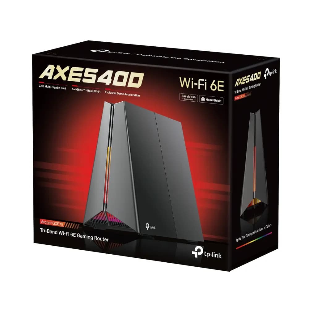 TP-Link, Archer GXE75 AXE5400 Tri-Band Wi-Fi 6E Gaming Router