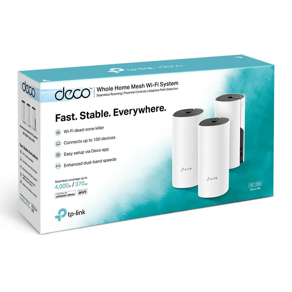 TP-Link, Deco M4(3-pack), AC1200 Whole-Home Wi-Fi system