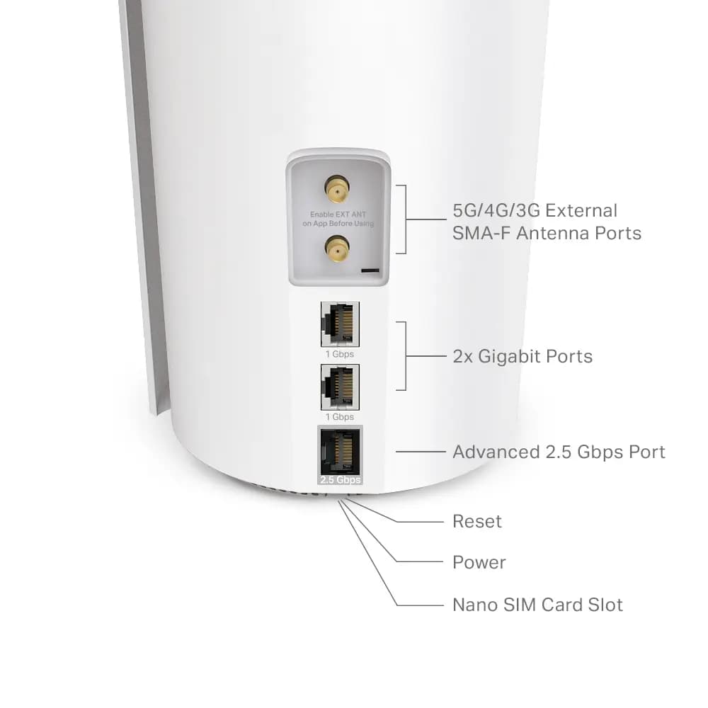 TP-Link, Deco X50-5G(1-pack), Router 5G AX3000 Whole Home Mesh Wi-Fi 6 Gateway