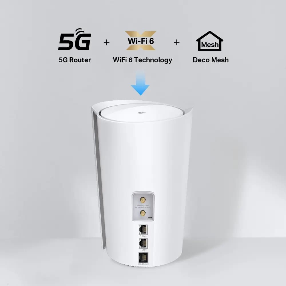 TP-Link, Deco X50-5G(1-pack), Router 5G AX3000 Whole Home Mesh Wi-Fi 6 Gateway