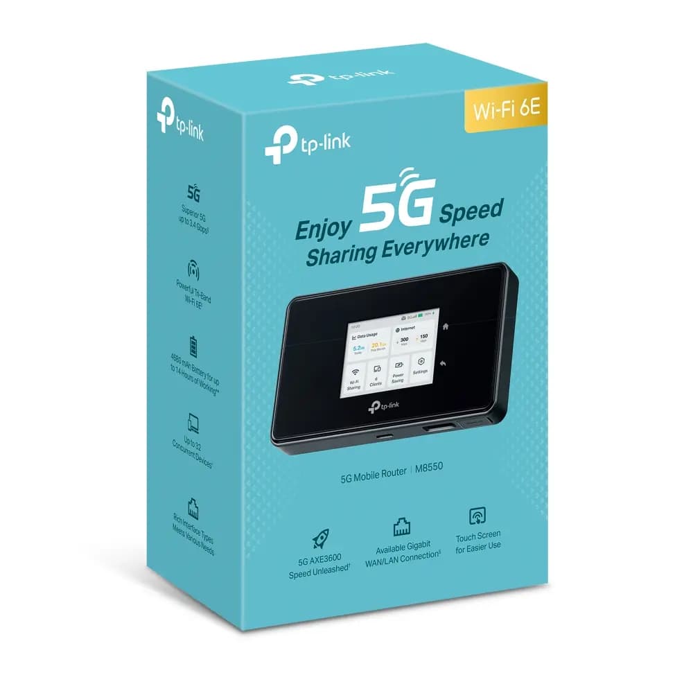 TP-Link, M8550, 5G Mobile Wi-Fi 6E 2880Mbps 6GHz
