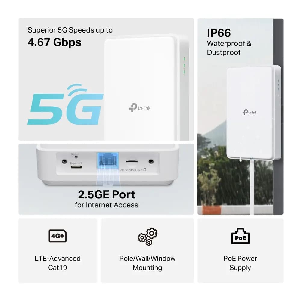 TP-Link, NE200-Outdoor, 5G Outdoor Router