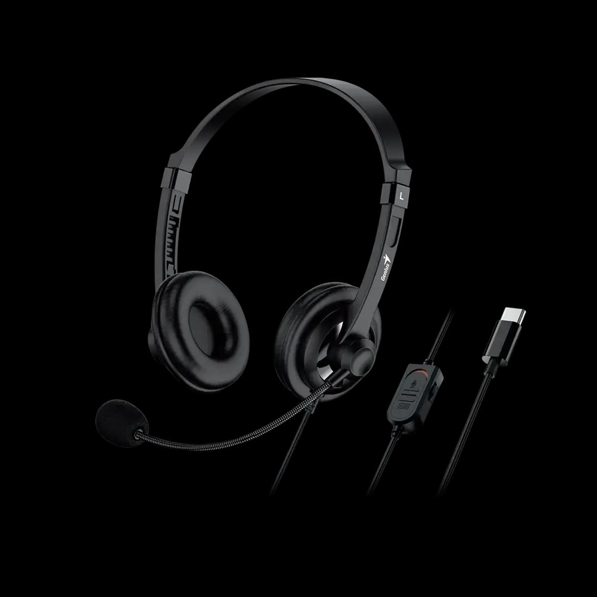 Genius, HS-230U USB-C Headset Black