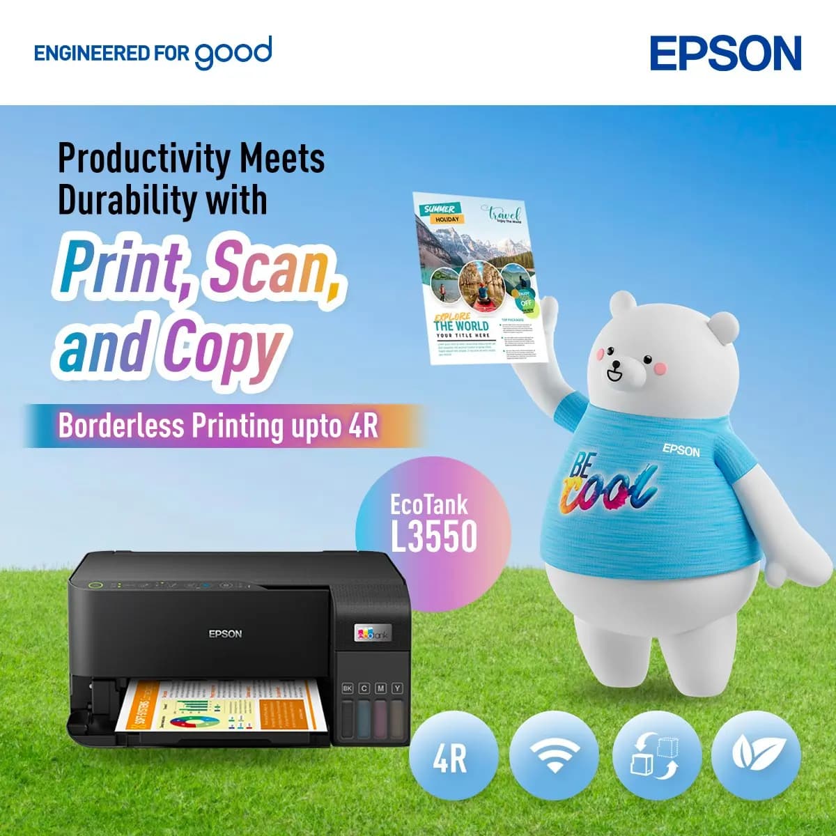 Epson EcoTank L3550 All In One Printer A4