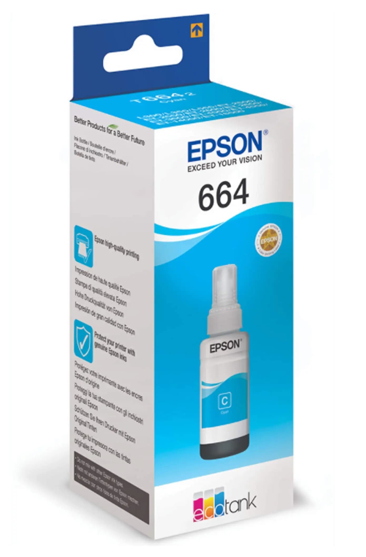 EPSON, 664 Cyan Ink Bottle C13T66424A