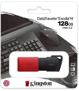 KINGSTON, DTXM/128GB, USB3.2 Gen 1, Black + Red