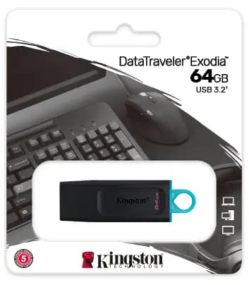 KINGSTON, DTX/64GB, USB3.2, black