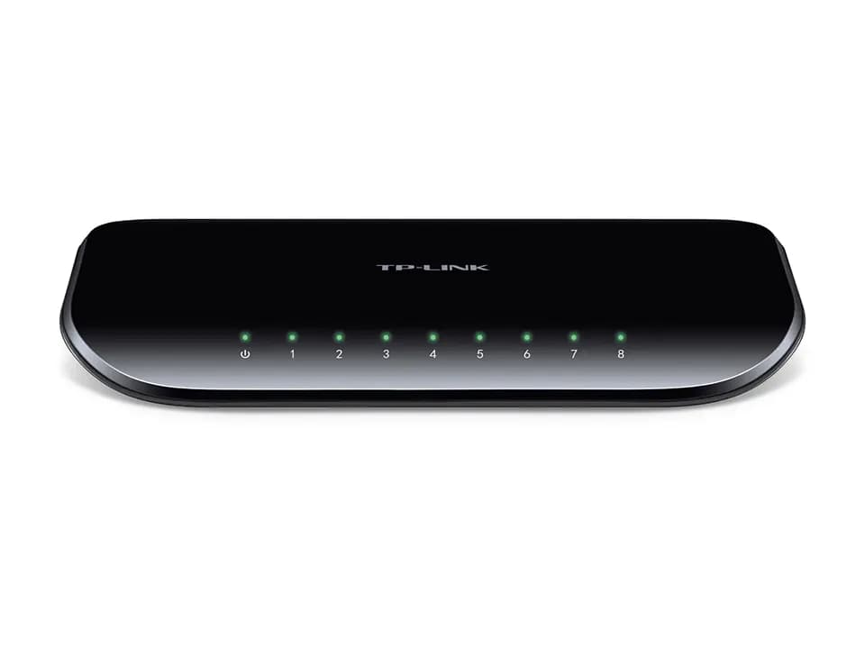 TP-Link, TL-SG1008D, 8-port Gigabit Switch, 8 10/100/1000M RJ45 ports, plastic case
