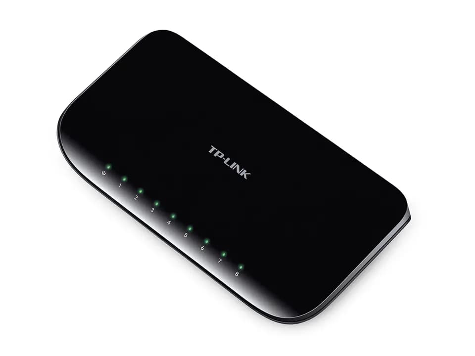 TP-Link, TL-SG1008D, 8-port Gigabit Switch, 8 10/100/1000M RJ45 ports, plastic case