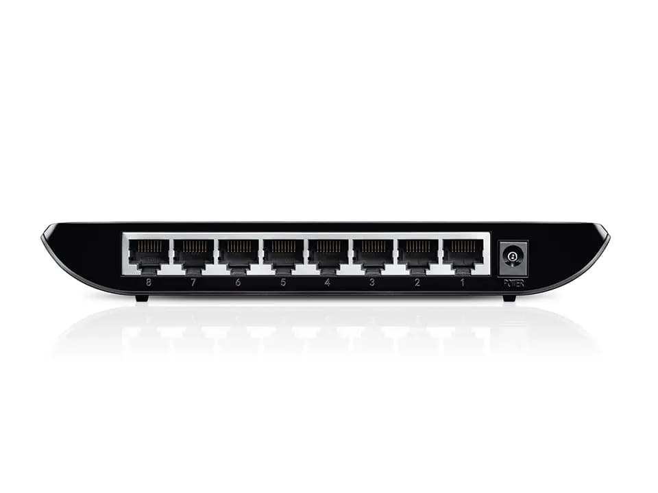 TP-Link, TL-SG1008D, 8-port Gigabit Switch, 8 10/100/1000M RJ45 ports, plastic case