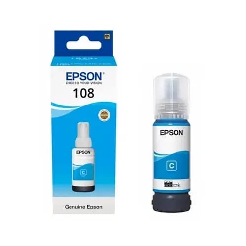 EPSON, 108 Cyan Ink Bottle C13T09C24A