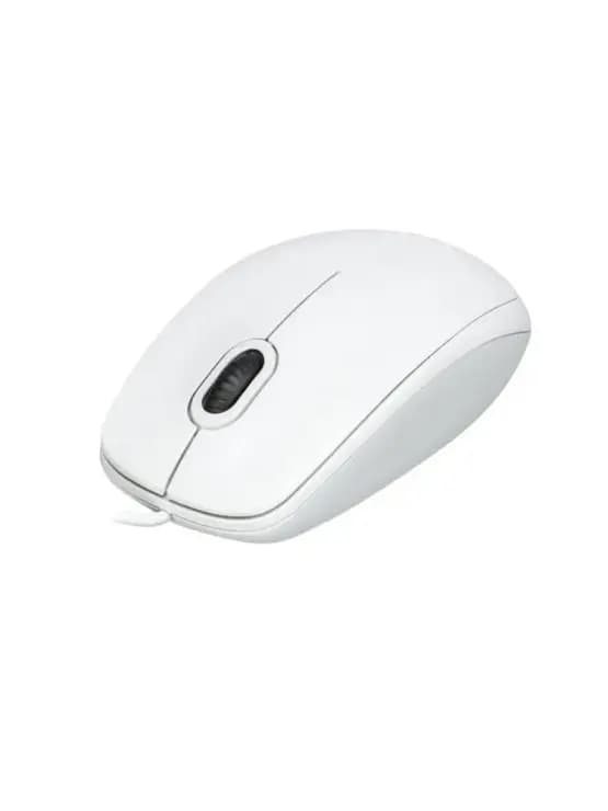 logitech, B100, Mouse White