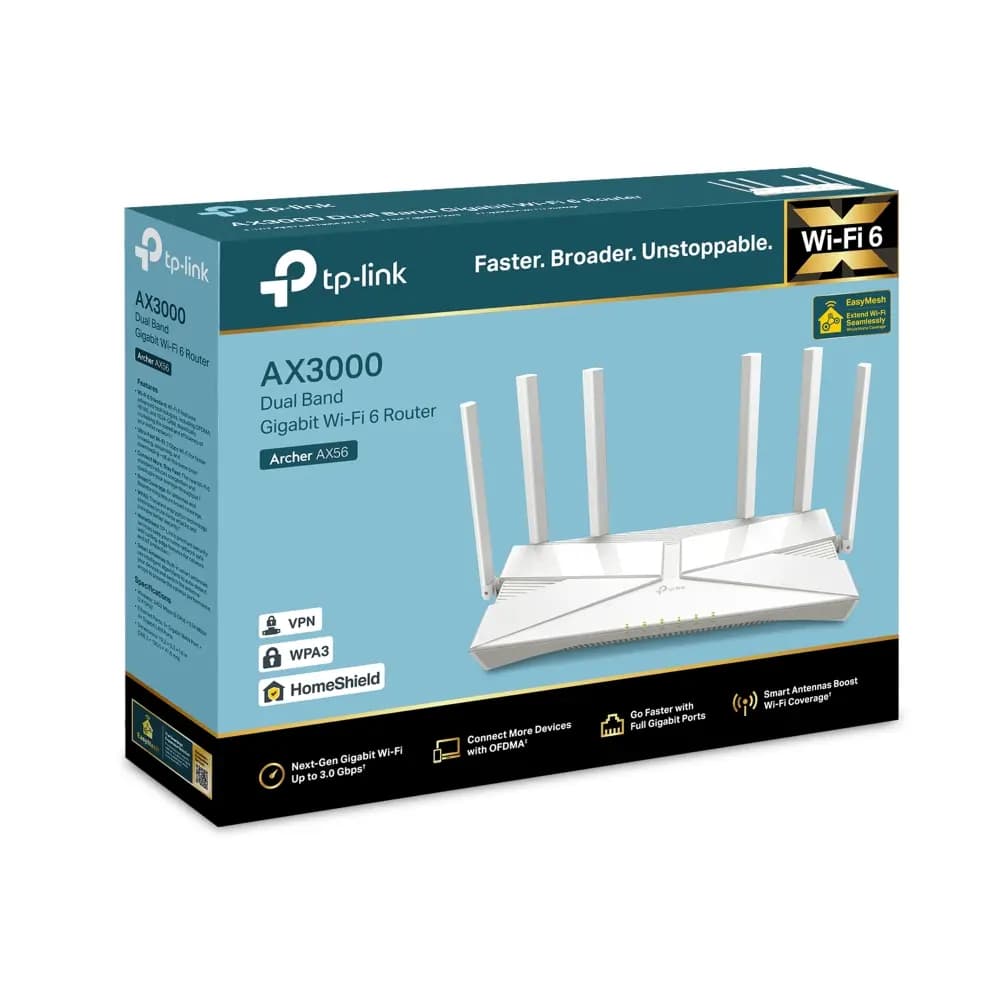 TP-Link, Archer AX56, Wi-Fi 6 Router