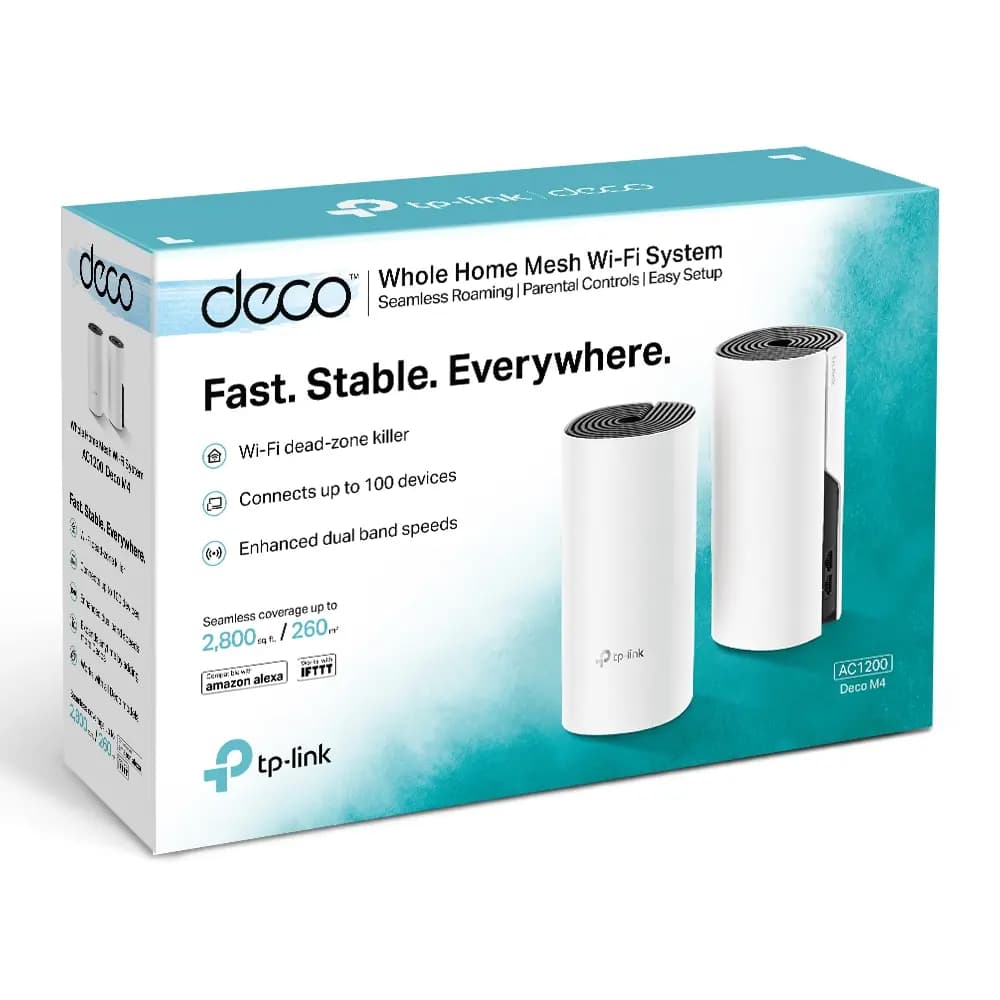 TP-Link, Deco M4(2-pack), AC1200 Whole-Home Wi-Fi system