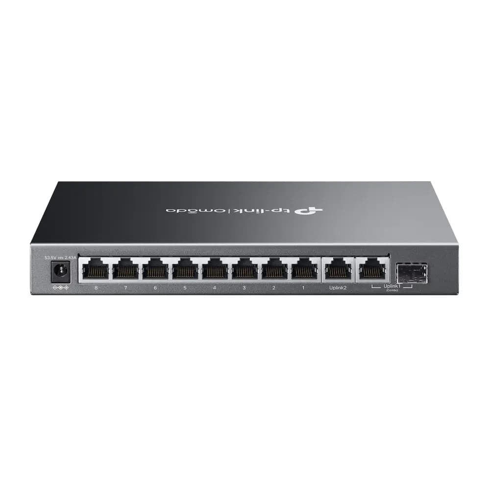 TP-Link, ES210GMP, Omada 10-Port Gigabit Easy Managed Switch with 8-Port PoE+