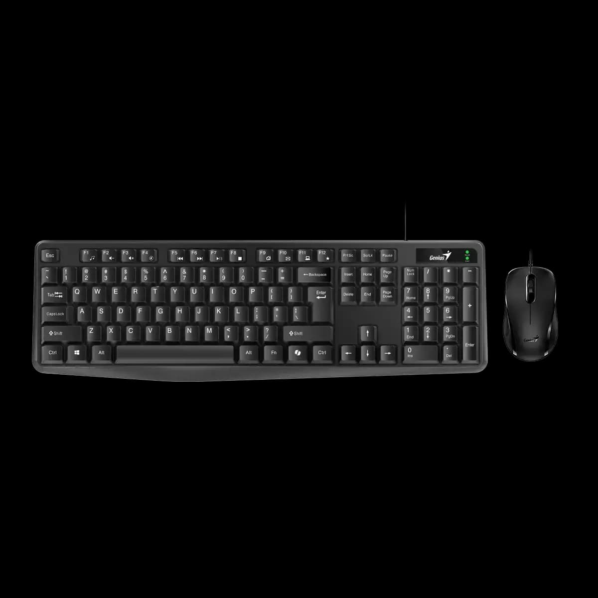 Genius, KM-170, Keyboard and Mouse (Combo) AI Copilot Key, Black