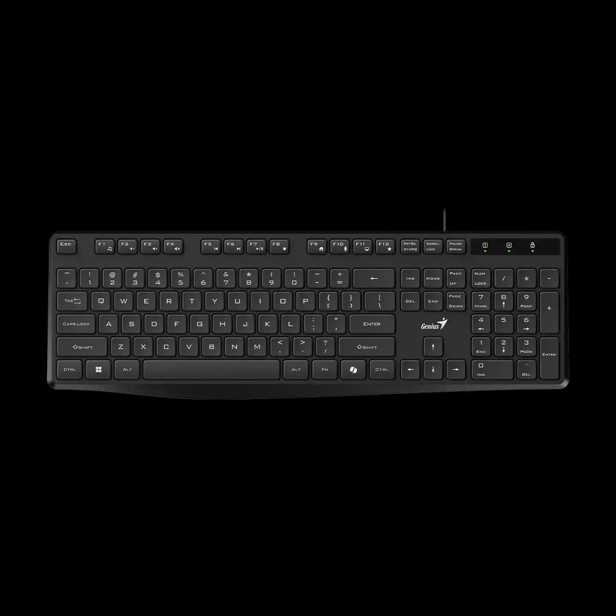 Genius, KB-117S, Keyboard, Silent, AI Copilot Key, Black