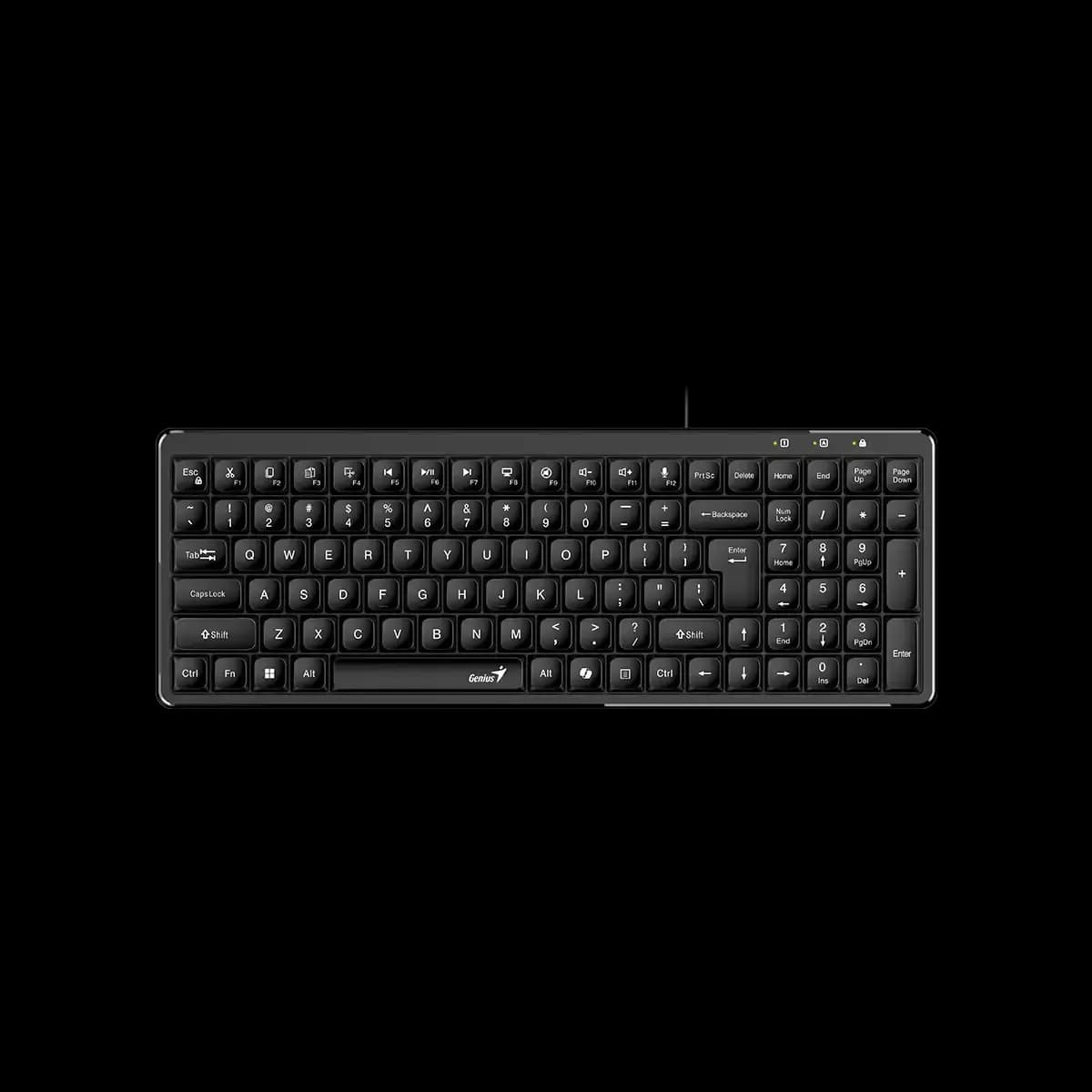 Genius, LuxeMate 120, Keyboard, AI Copilot Key, Black