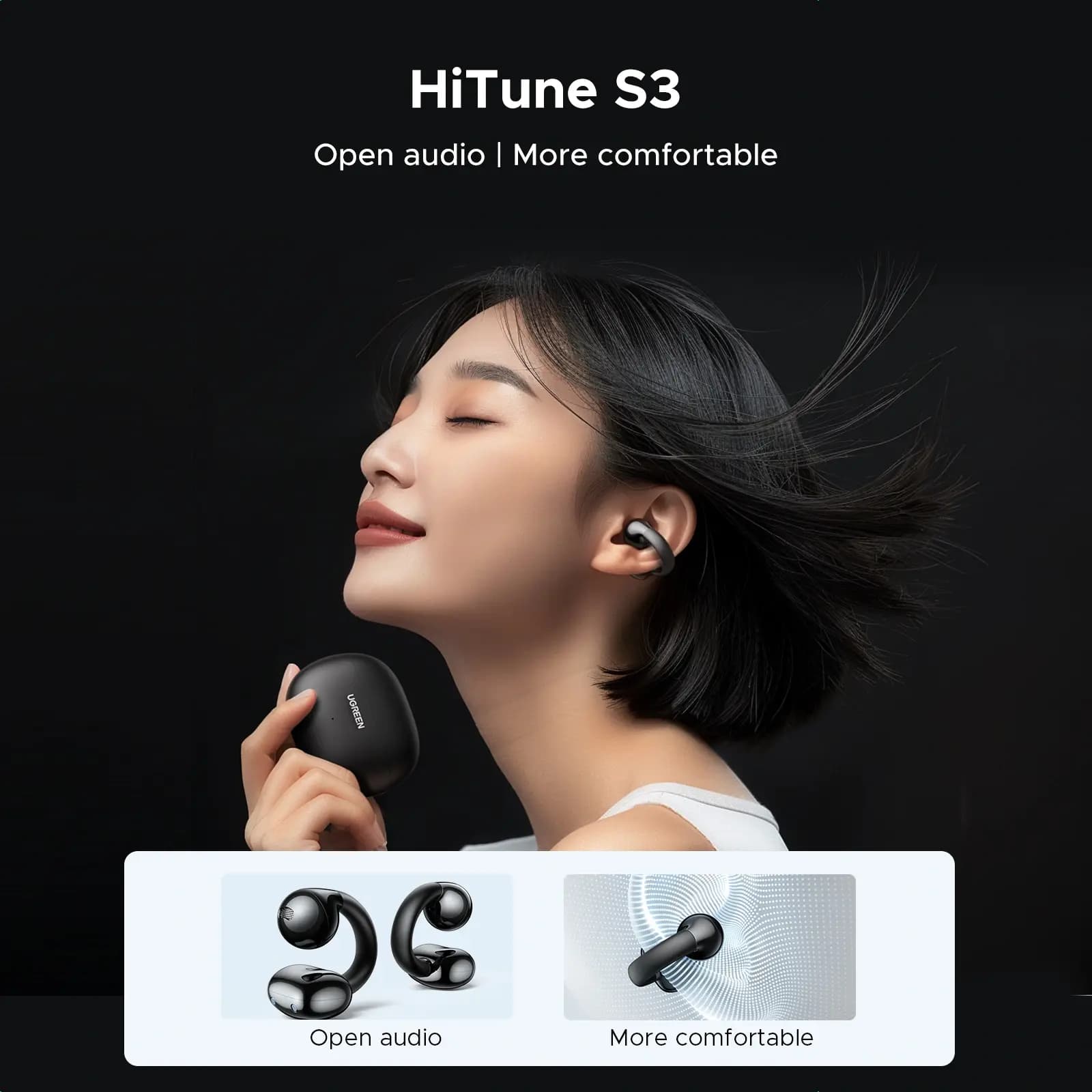 UGREEN, WS209 Headset Earbuds, Black