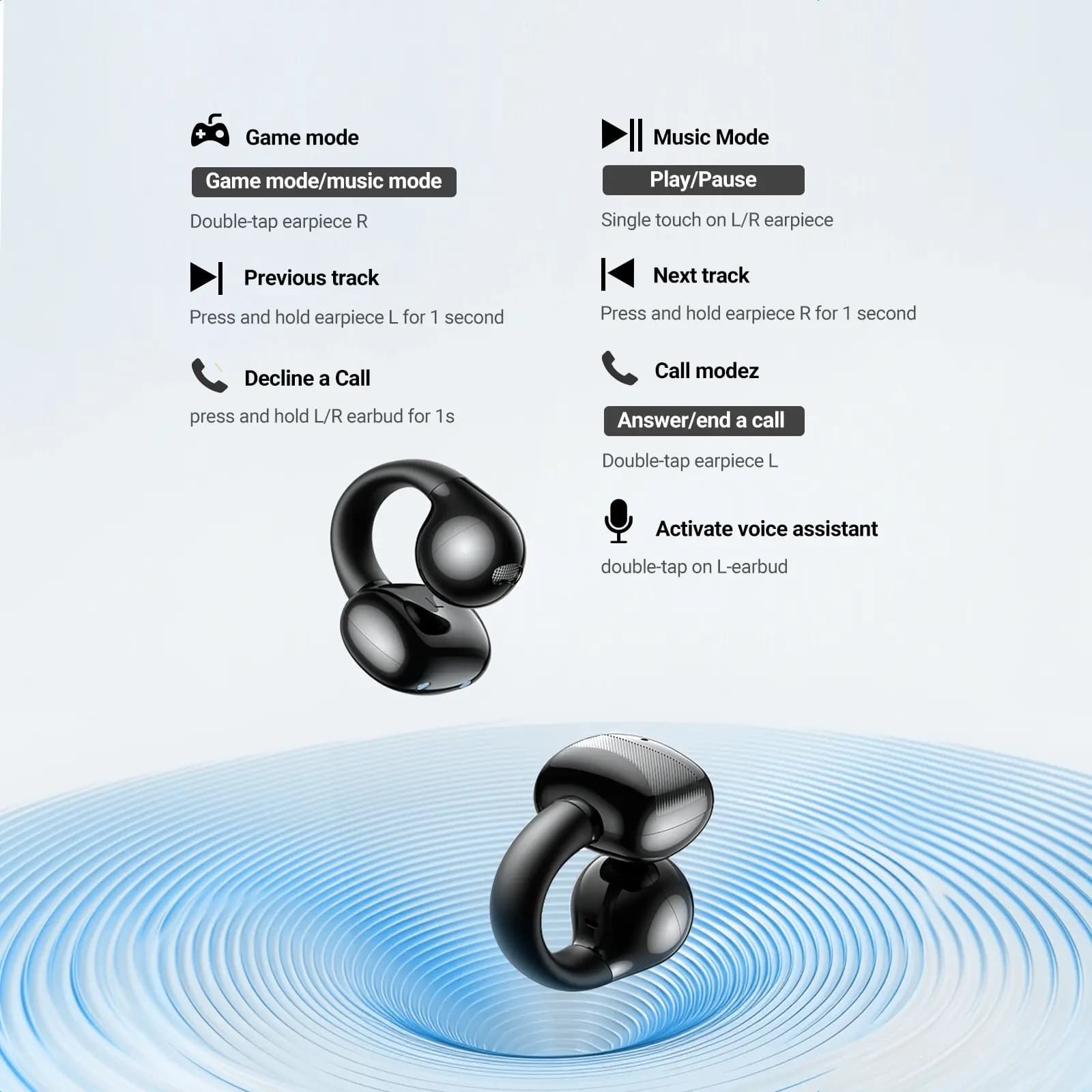 UGREEN, WS209 Headset Earbuds, Black