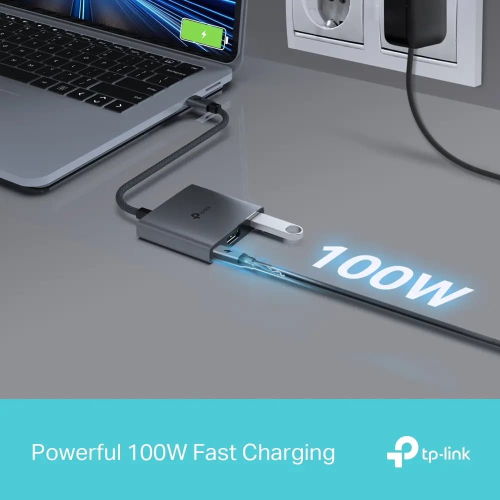 UH3020C, TPLINK, Type C Adapter, Type-C to 4K@60Hz HDMI, 100W Power Delivery, 1× USB-A.