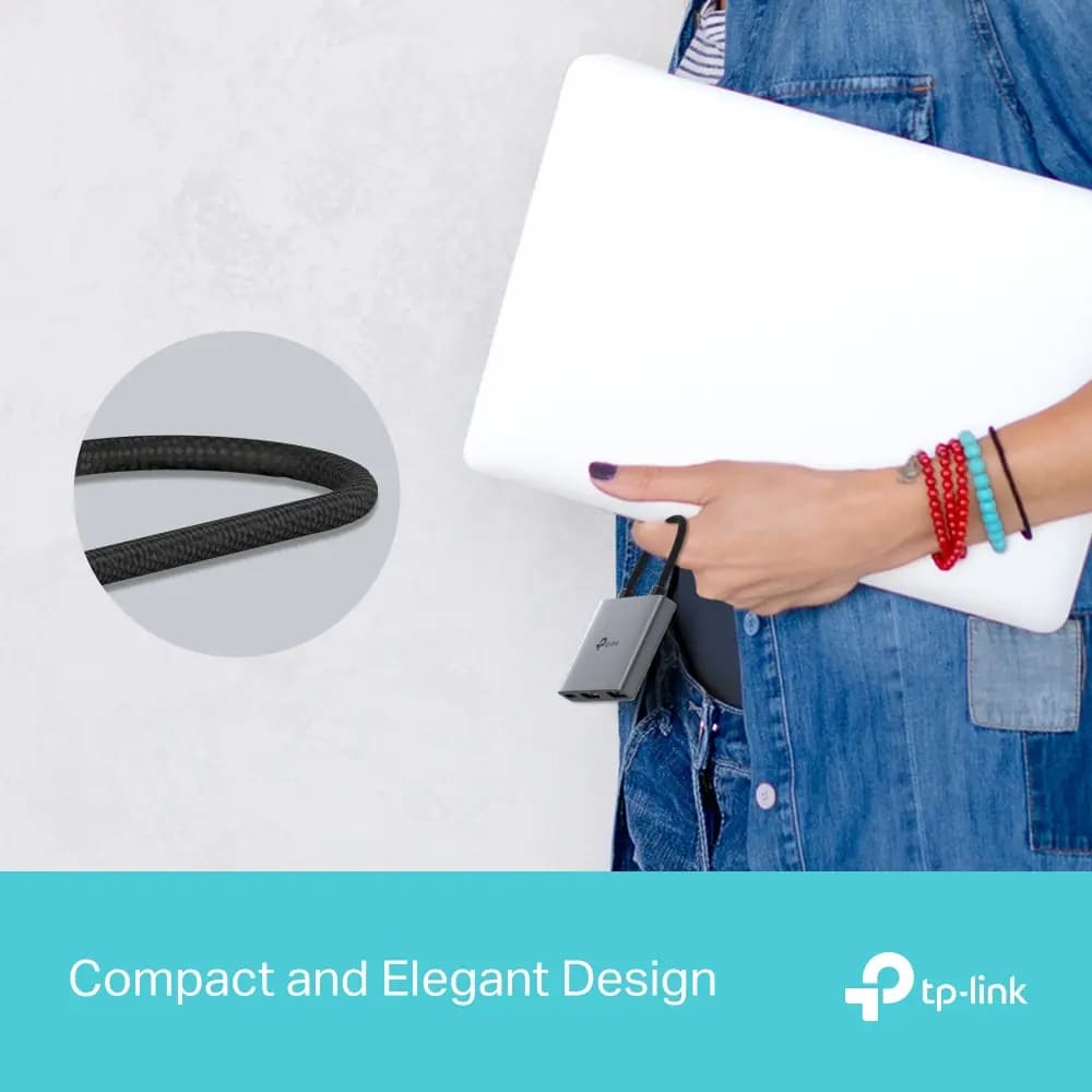 UH3020C, TPLINK, Type C Adapter, Type-C to 4K@60Hz HDMI, 100W Power Delivery, 1× USB-A.