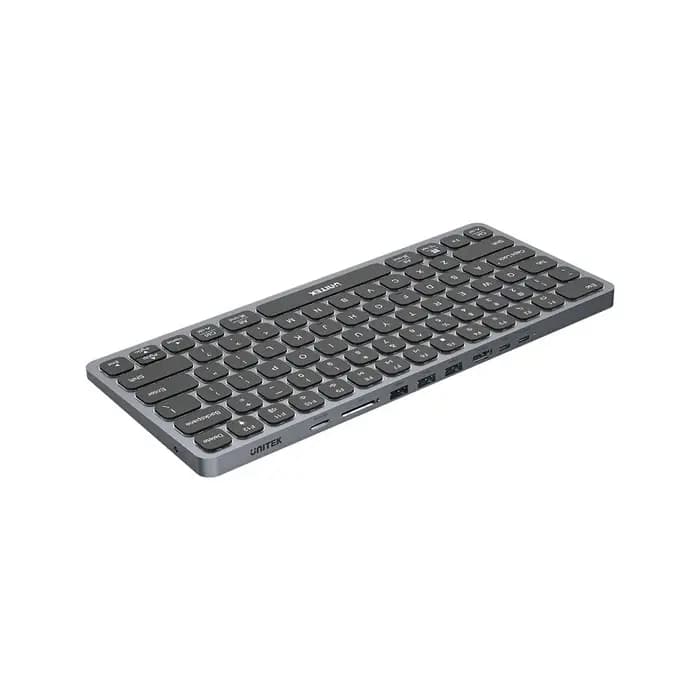 UNITEK, D1092A, 9-in-1 USB-C Keyboard Hub, Grey