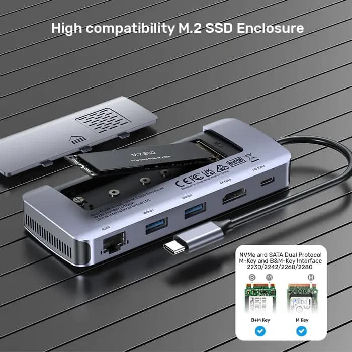 D1120A, UNITEK, USB HUB, 6-in-1 USB-C 10Gbps Hub.