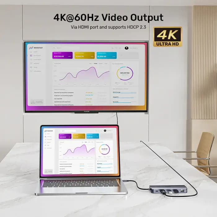 D1120A, UNITEK, USB HUB, 6-in-1 USB-C 10Gbps Hub.