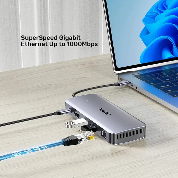 D1120A, UNITEK, USB HUB, 6-in-1 USB-C 10Gbps Hub.
