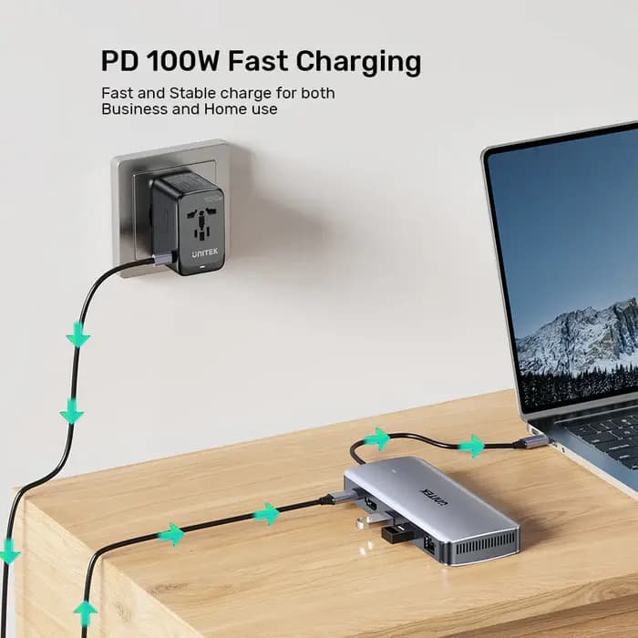 D1120A, UNITEK, USB HUB, 6-in-1 USB-C 10Gbps Hub.