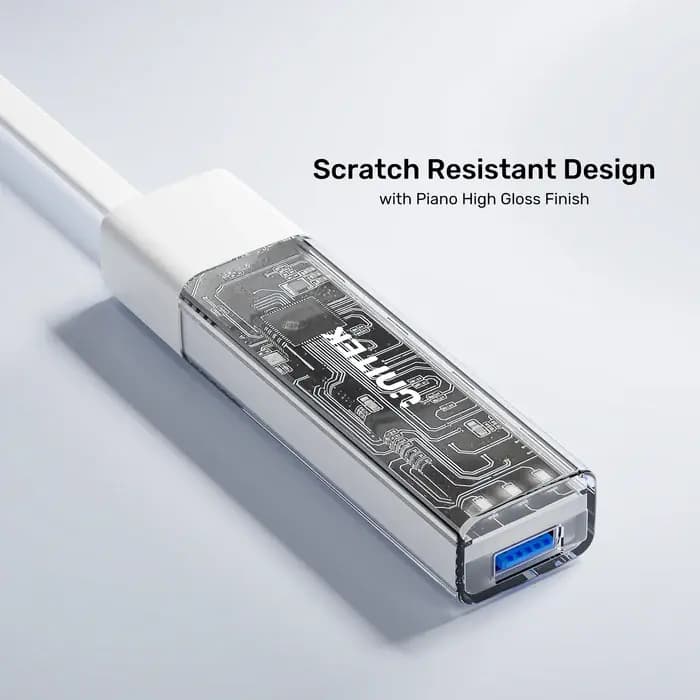 H1319AWH01, UNITEK, USB HUB, Bi-Directional Hub(with Detachable Cable), USB-C/USB-A 5Gb Hub (4*USB-A).