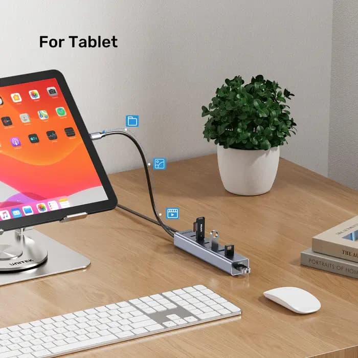 H1335A, UNITEK, USB HUB, 7-in-1 USB-C 10Gbps Hub (3*USB-C 10Gbps+ 4*USB-A 5Gbps).