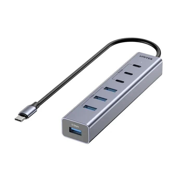 H1335A, UNITEK, USB HUB, 7-in-1 USB-C 10Gbps Hub (3*USB-C 10Gbps+ 4*USB-A 5Gbps).