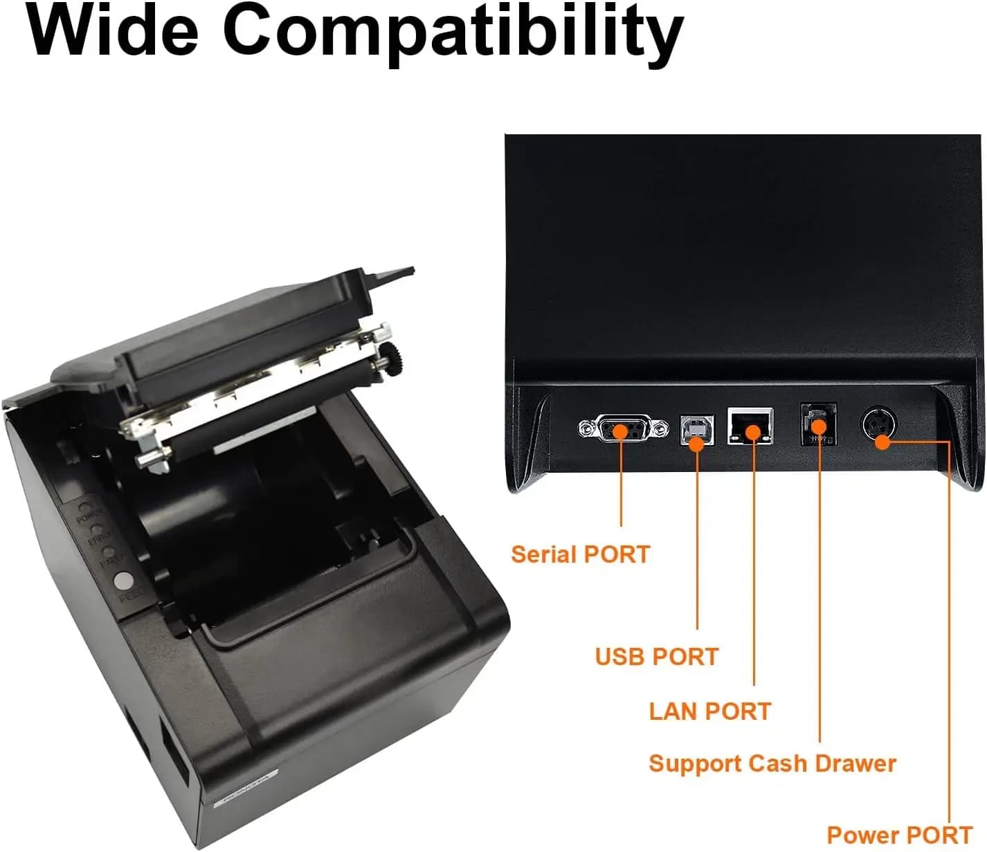 RP-M809 80mm thermal Receipt printer USB+COM+LAN