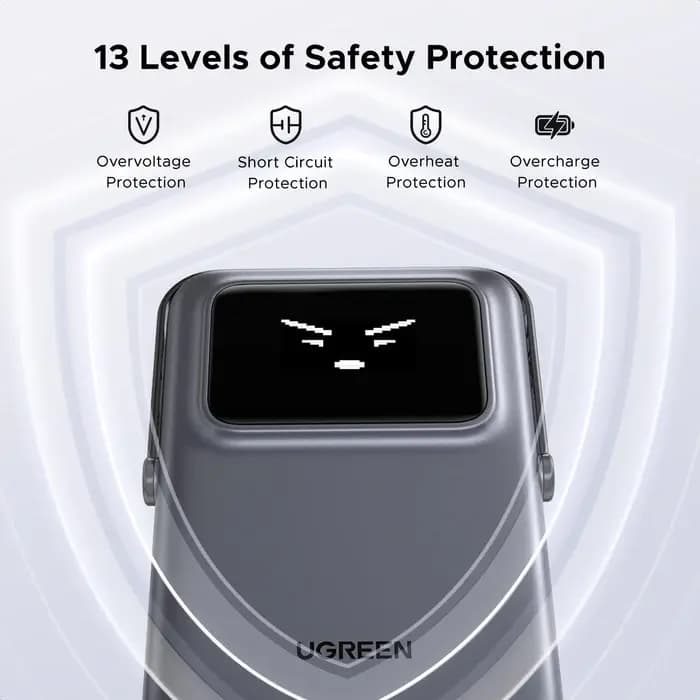 UGREEN, PB572, Power Bank, Uno, 10000mAh, Magnetic Wireless, Grey.