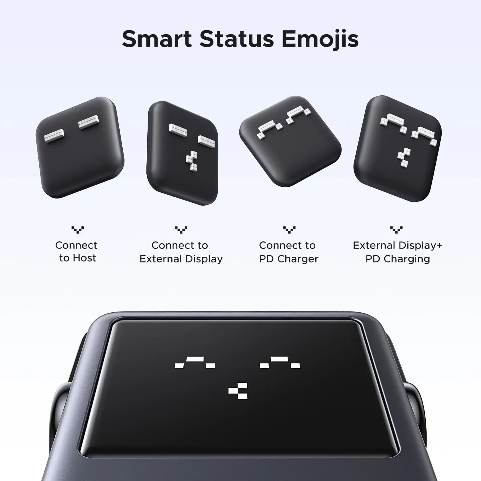 CM888, UGREEN, USB HUB, Groovy Robot, 6-in-1, HDMI, USB-A, Type-C, HUB, Space Gray.