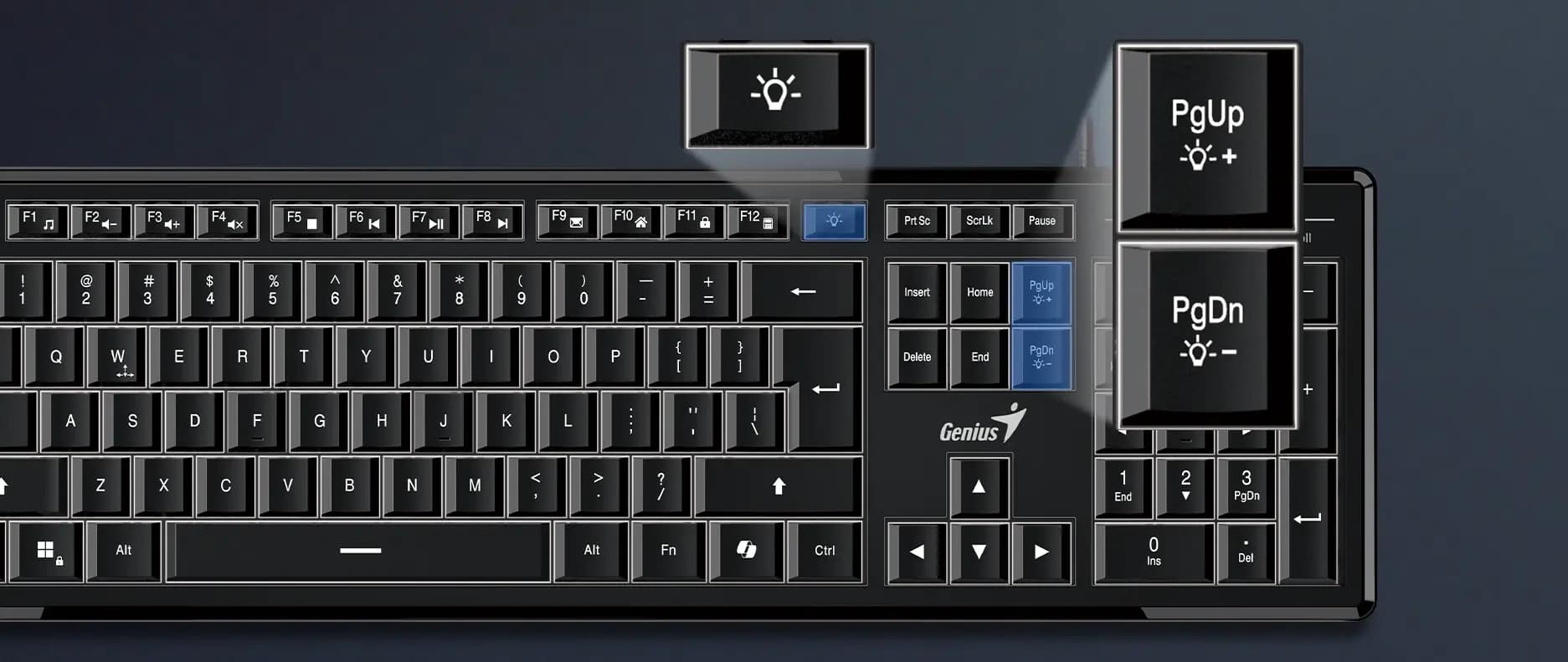 Genius, SlimStar 820, AI Copilot Key, Keyboard, Black