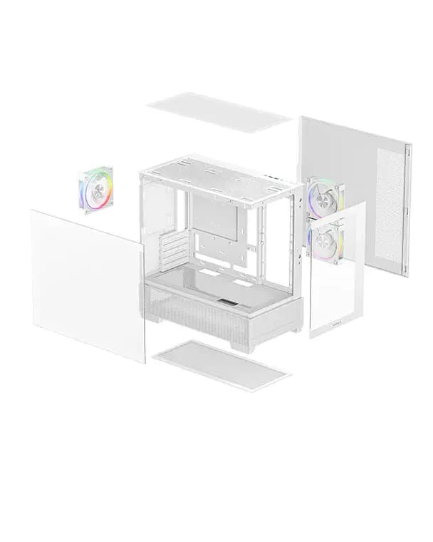 Deepcool, CG380 3F WH, CASE, White.