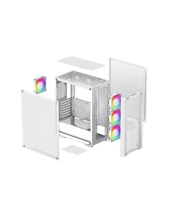 Deepcool, CC560 MESH V2 WH, CASE, ARGB, White.