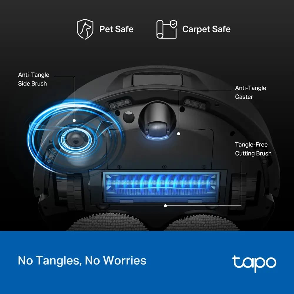 TP-Link, Tapo RV50 Pro Omni, All-in-One Dock, Robot Vacuum Cleaner, Black
